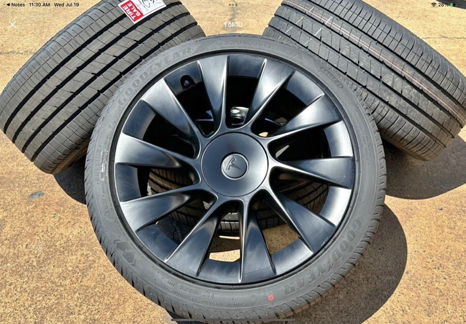 2023 Tesla Model Y Induction Wheels NEW Goodyear Tires 255/40/20 WITH SENSORS