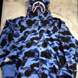 Blue Bape Hoodie. S,m,l,xl