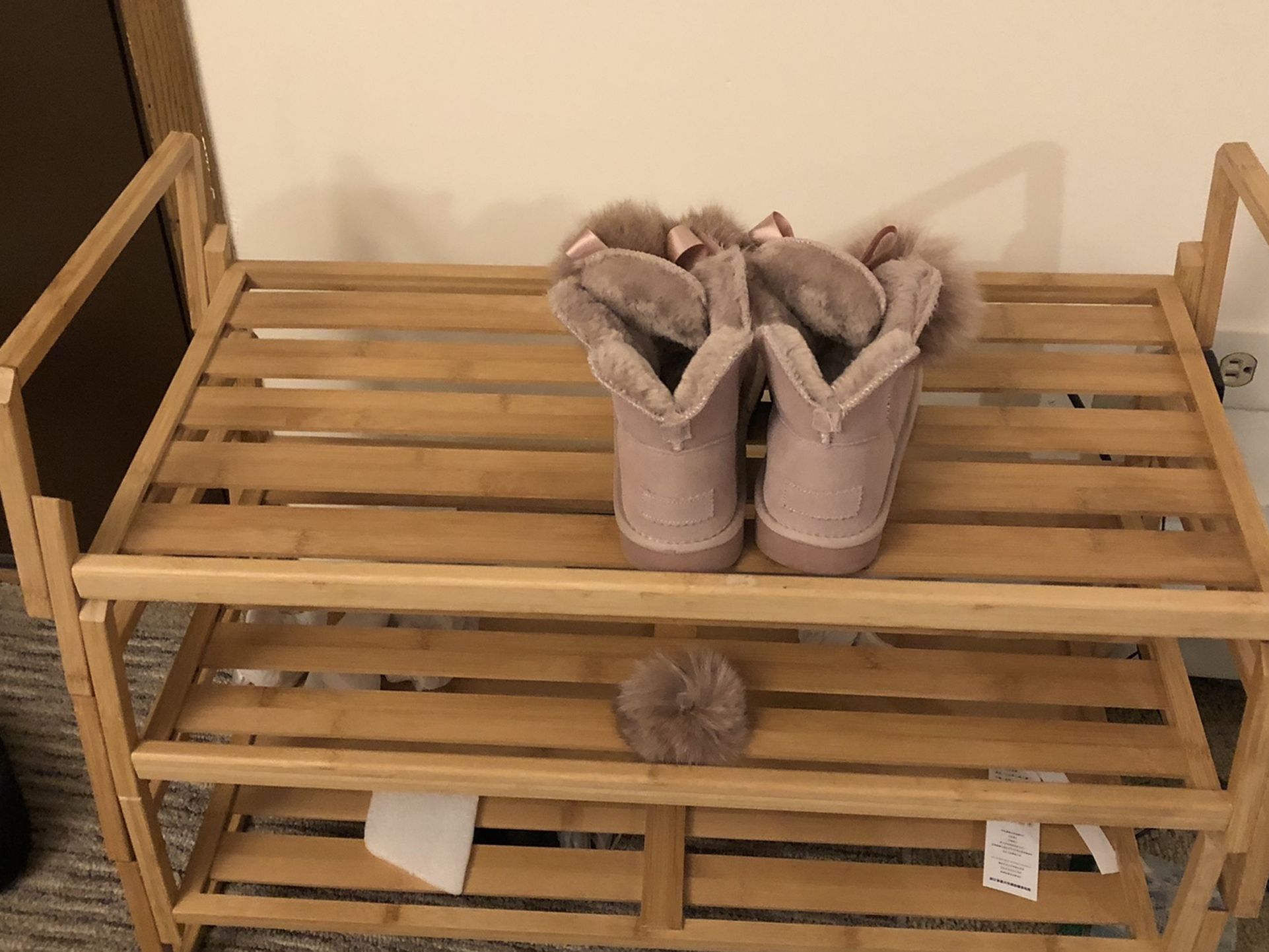 Wood Shoe Shelf (3 Layers Easy Pack And Easy Take Off) $10only!