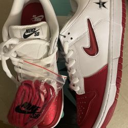 Nike SB Supreme Dunk Low Red Sz 9 DS Jordan 