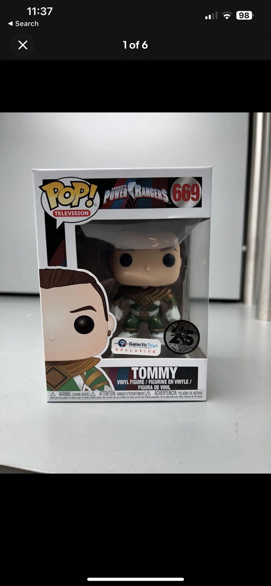 Funko Pop! Power Rangers Tommy Galactic Toys 669