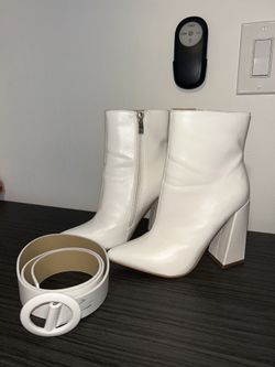 White ankle boots hot sale boohoo