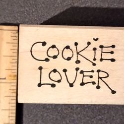 1994 Judith Cookie Lover Wood Mounted Rubber Stamp Art Vintage Collectible A-1