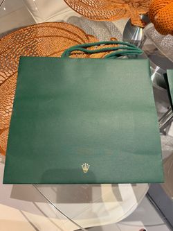 Rolex Green Shopping Bag with Rope Handles