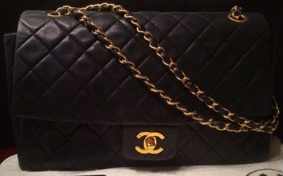 Chanel double chain 24k GH flap bag - vintage