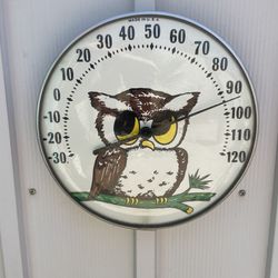 Vintage owl thermometer