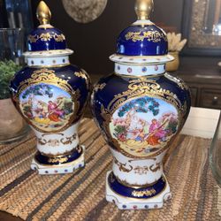 Vintage Porcelain Limoges Jar Set