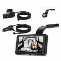 Spedal 5-Inch Wired Baby Car Camera Monitor with Low-Light Full Color View
Rear Seat Monitor with Recording & Playback, Headrest Mount for Rear-Facing