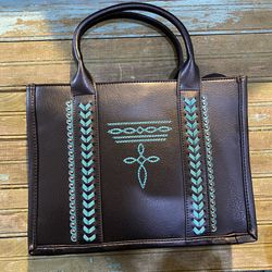 Whipstitch CC Tote With Matching Bi-Fold Wallet