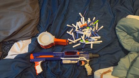 Nerf Blaster Lot with Darts and Drum