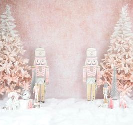 Pink Trees And Nutcracker Cutouts
