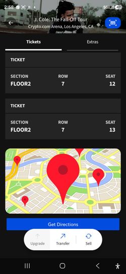 2 J cole September 7 Crypto Tickets Floor 2 Row 7 Dreamville VIP Lounge Package escort
