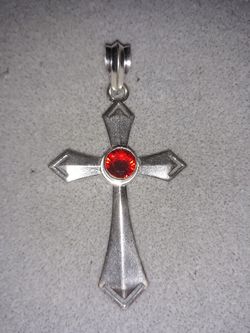 Beautiful Garnet Cross pendant