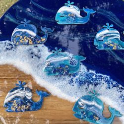 Whale Ornaments Resin 