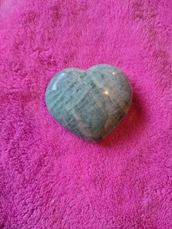 Amazonite Heart palm stone
