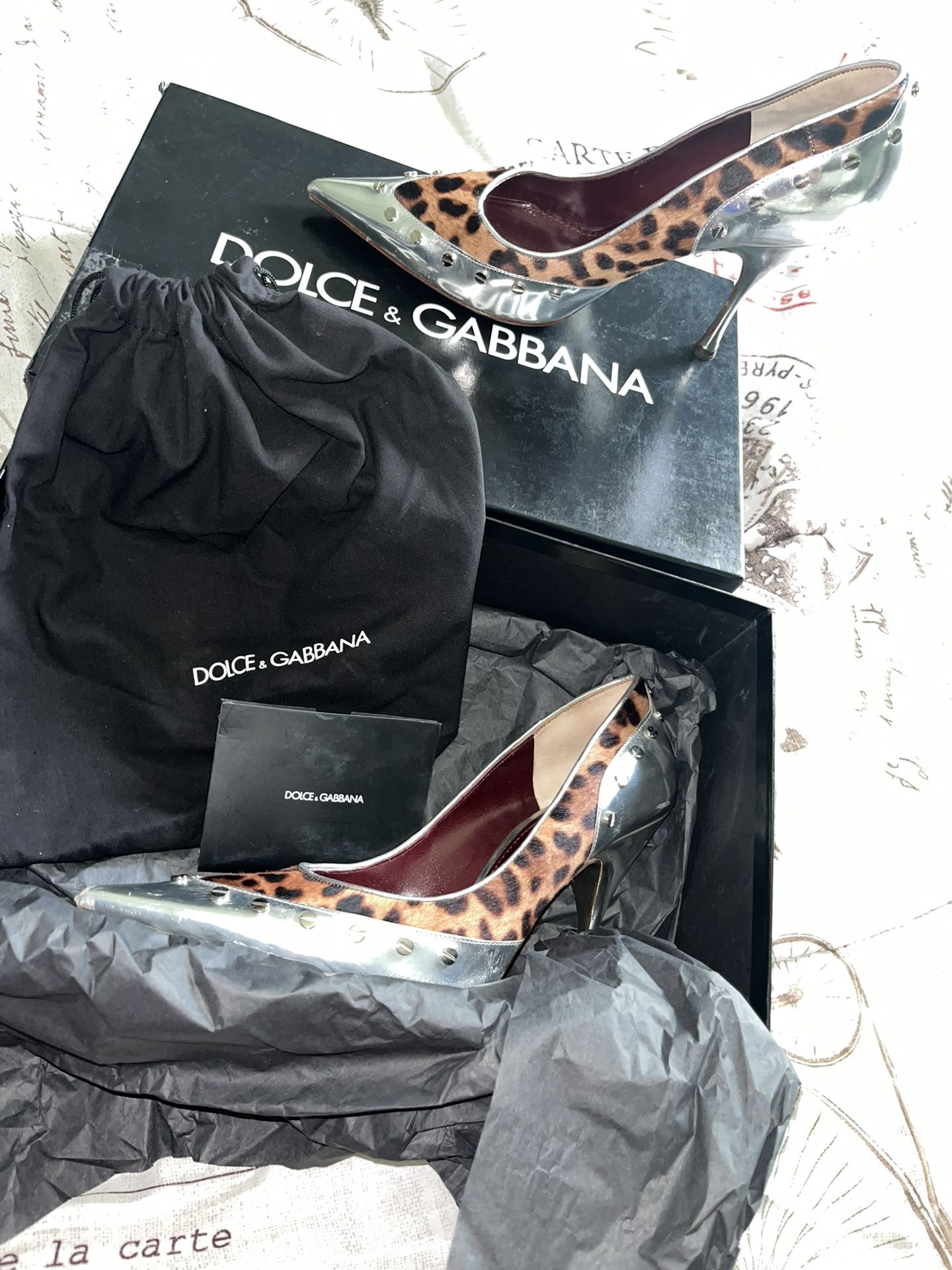 Dolce &  Gabbana Ponyhair Printed Pumps