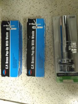 Pop-up and faucet hoses.