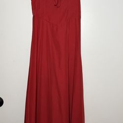 Red Bustier Maxi Sundress Basquet Waist Women’s XS