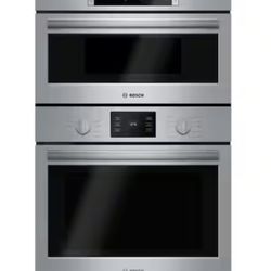 Bosch 500 Series 30 in. Electric Convection Wall Oven & Built-In Microwave Combo in Stainless Steel w/ Self-Cleaning & Broiler