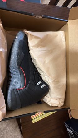 Size 13 Air Jordan 12 Retro Black Red Sneakers