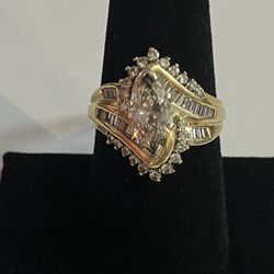 14k YG Engagement Ring #108372-1 MGC 