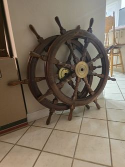 Vintage Ship's Helm Steering Wheel
