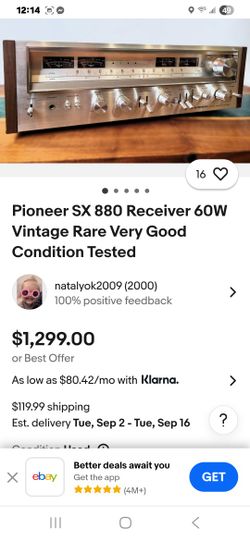 Pioneer Sx 880 Vintage Receiver 60 Watts 