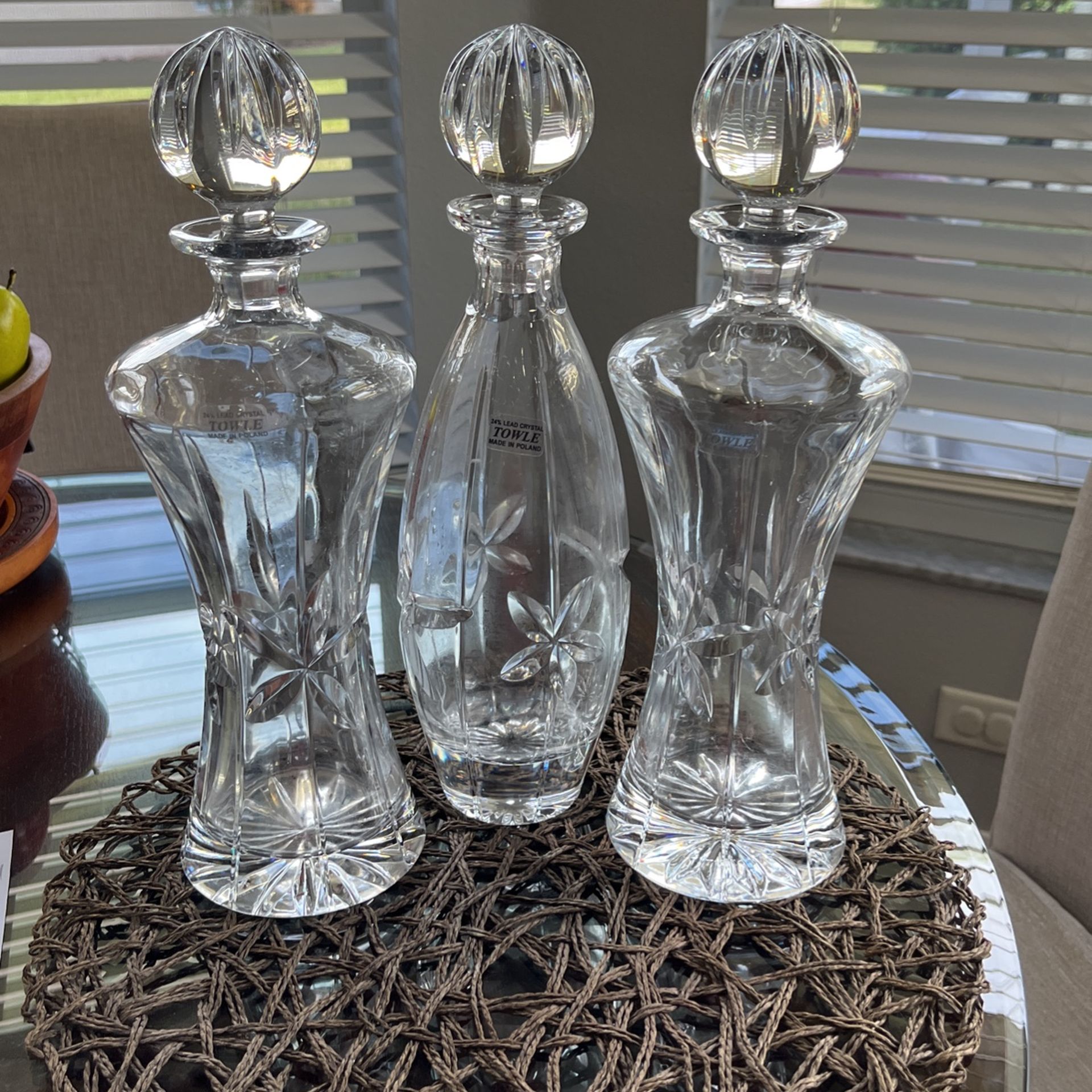 Rare Towle 3 Piece Decanters-$100.