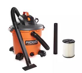 RIDGID 16 Gal. 5.0 Peak HP NXT Shop Vacuum Wet Dry Vac with General Debris Filter, Locking Hose and Attachments HD1640