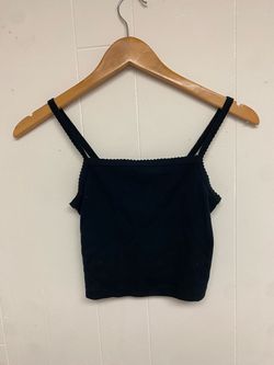 Colsie black cropped tank top size XS