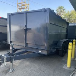 8x12x4 Scissor Lift Dump Trailer 