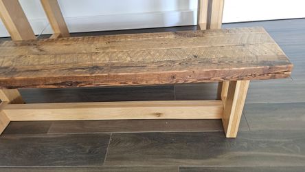 Barnwood Dinning Table + Bench