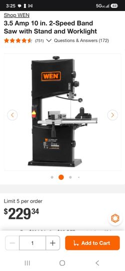 Wen Bandsaw with stand