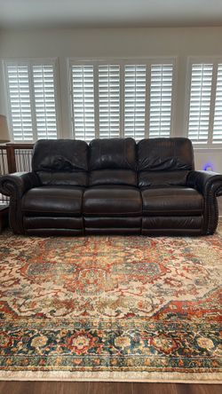 Leather Power Recliner Sofa