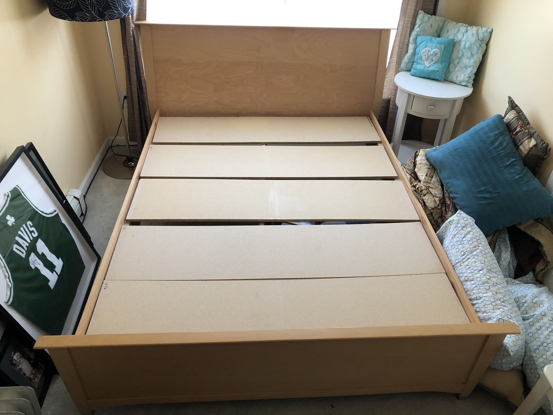 Queen platform bed frame