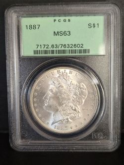 1887 Morgan Silver Dollar PCGS MS63