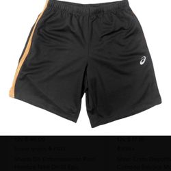 ASICS Men 9” Knit Short “XL MSRP $40 (Orange)