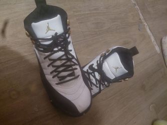 Air Jordan 12 Sneakers White and Dark Brown