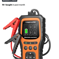 Car Battery Jump Starter with OBD2 Scanner 5000A, Car Battery Jumper Starter Portable (All Gas/10L Diesel), 12V Jump Box Jumper Cables, Code Reader fo