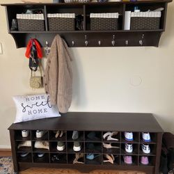 Coat Rack With Bench 