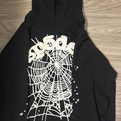 black an white spider hoodie