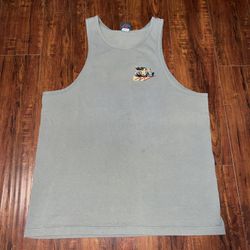 Vintage 90s Gecko Sleeveless Tank Top Double Sided Surfer Beach Preowned Sz XL!