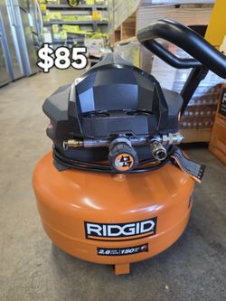 RIDGID 6-Gallon 150 PSI Portable Air Compressor – $85