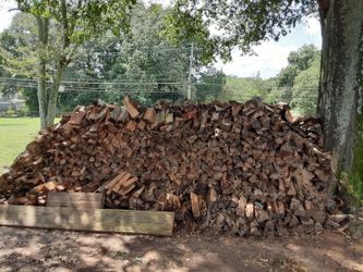 Oak and apple and pecan wood ready to go