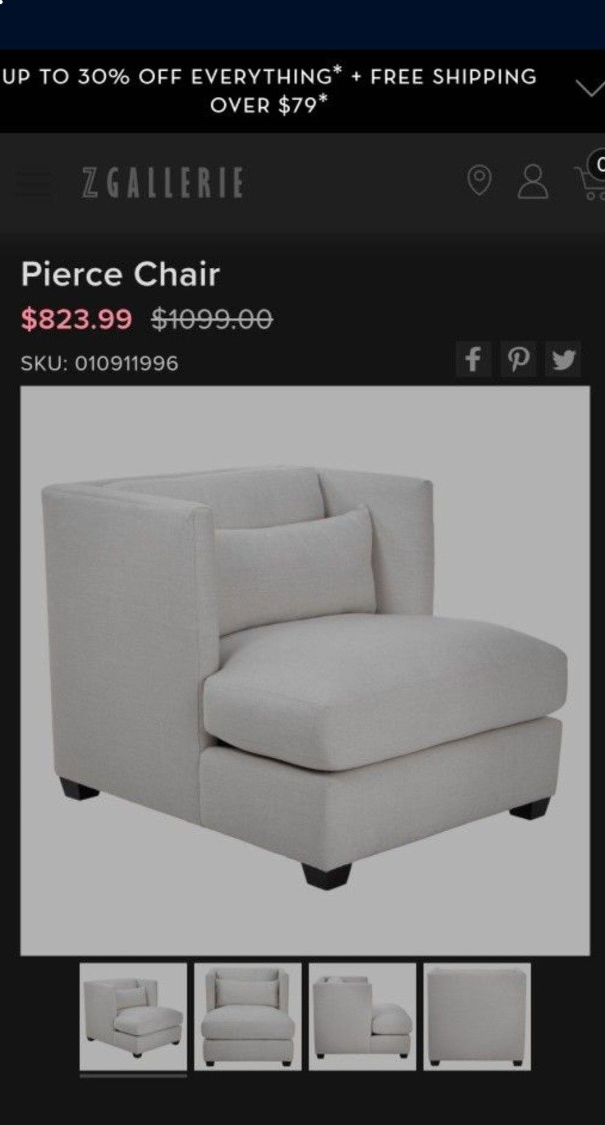 Z Gallerie White Pierce Sofa for Sale in Los Angeles, CA OfferUp