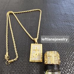 I Deliver I Ship 14k Gold Plated Set