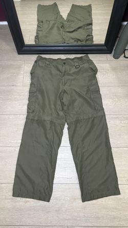 Y2K 2000s Green Cargo Pants With Removable Sleeves