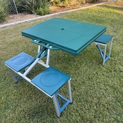 Vintage Foldable Picnic Table 