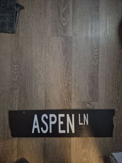 Authentic Double-Sided ASPEN LN Street Sign | Original Metal Road Sign