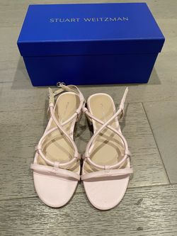 Stuart Weitzman Pink Strappy Flat Sandals size 6